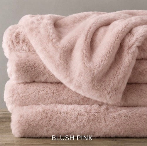 Rabbit Faux Fur Throw