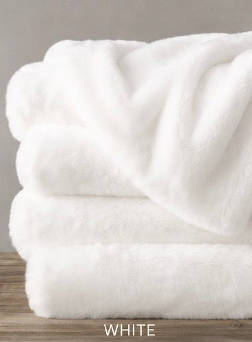 Rabbit Faux Fur Throw