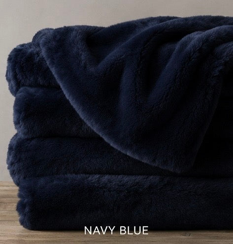 Rabbit Faux Fur Throw