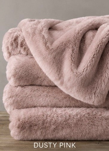 Rabbit Faux Fur Throw