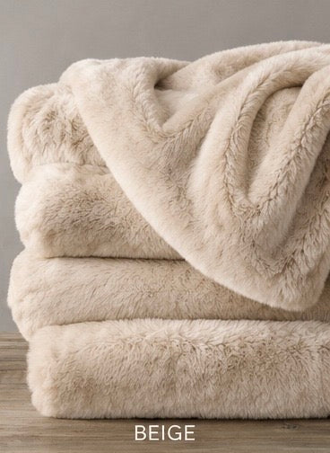 Rabbit Faux Fur Throw