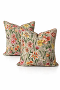 Brown Floral Cushion  (set of 2)