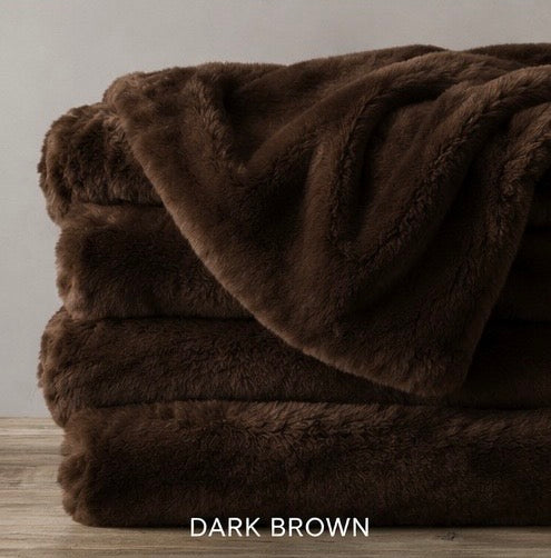 Rabbit Faux Fur Throw