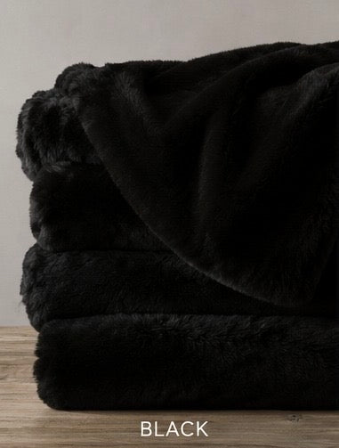 Rabbit Faux Fur Throw