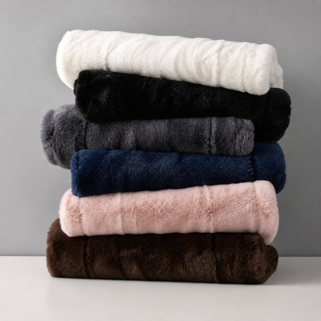 Rabbit Faux Fur Throw