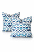 Blue Geometric Cushions (set of 2)