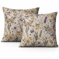 Brown Floral Cushion (set of 2)